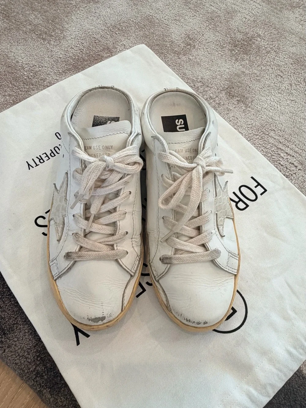 Golden Goose White Super-Star Sabot Sneakers